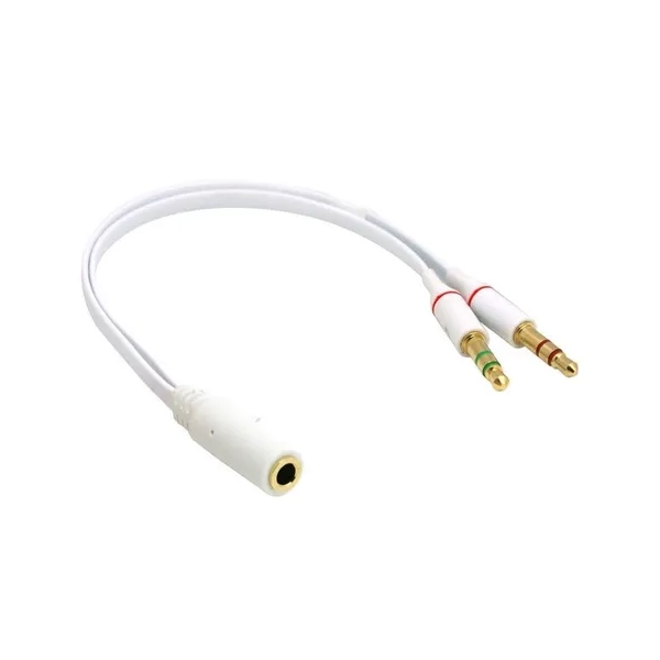 Cable Adaptador Divisor de Audio Microfono y Auricular